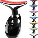 7-in-1 Face Massager Tool for Skin Care, Multi-Function Electric Red Light Therapy for Face, Wrinkles, Double Chin (Black)