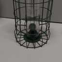 Squirrel Proof Bird Feeders for Outdoors Hanging (Metal Green) Bird Feeder with 4 Ports, Chew-Proof & Weather Resistant, Backyard Gift (10.25 x 6.25 x 6.25 inches)