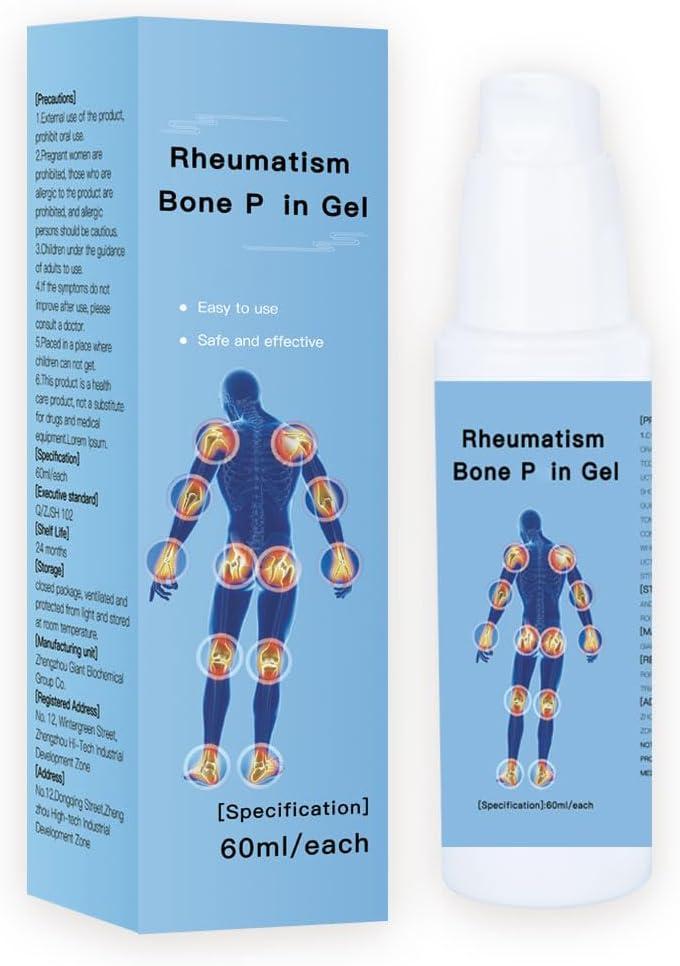 Herbal Soothing Gel, Pain Ointment,Joint and Muscle Relief Gel, Rheumatism Cream, Analgesic Cream for Men and Women's Back, Neck, Hands and Feet (60ml)