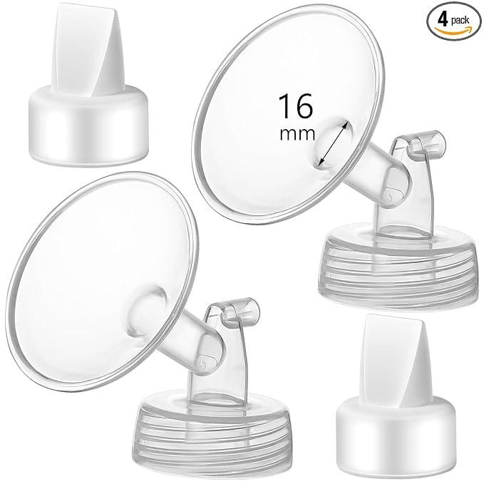 Momstouch 16mm Flange and Duckbill Valve Compatible with Spectra S1 S2 9 Plus Breastpump Replacement to Spectra Pump Parts, Not Original, Replace Accessories.