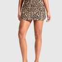 Soothfeel Women's 14" Swim Skirt with Pockets High Waisted Tummy Control Bathing Suit Swimsuit Skirt Modest Tankini Bottoms (L)