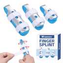 Finger Splint, 3pcs Finger Brace Joint Stabilizer Knuckle Immobilization with Soft Foam Interior, Broken Finger Splints Fit for Thumb/Middle/Ring/Index/Pinky Finger (3, Mixed)