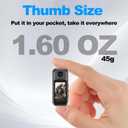 1080p Mini Body Camera with 64GB Card, 1.47" Touchscreen Wearable Thumb Camera, Magnetic Mount & 180 Rotating Lens for Vlogging Travel Sports Security