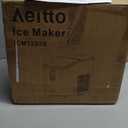 Aeitto Ice Maker Countertop 26lbs/24H, Ice Machine 8 Ice Cubes Ready in 6 Mins, 2 Sizes of Bullet Ice Portable Ice Makers with Basket & Scoop, Auto Self-Cleaning for Home/Kitchen/Office Stainless