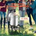 VEVOR 100 Qt Seafood Boiling Kit with Strainer, Outdoor Seafood Boil Pot and Basket, Cooking Set for Crab Crawfish Lobster Boiling, Aluminum Stockpot with 100,000 BTUs Propane Burner and Steamer Rack, Large