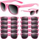ASTARON Black Sunglasses Bulk, 6/12/24/48 Pack Sunglasses Party Favors for Summer Beach Pool Birthday Wedding Party Supplies (Pink)
