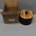 Coffee Filter Holder, Wood Filter Storage Container for Counter, Coffee Bar Accessories for Home Decor, Black