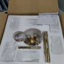 Modern Gold Cloud Glass Chandeliers, 19.68 Inches Creative Crystal Pendant Ceiling Fixture, 3 Tier Luxury Height Adjustable Chandelier, 6-Light for Bedroom Living Room Dining Room Hallway Foyer (E12)