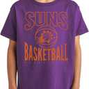 Junk Food NBA Team Basketball - Officially Licensed Kids Short Sleeve Fan T-Shirt for Boys & Girls (X-Large, Purple)