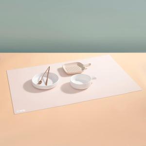 Extra Large Silicone Mat 36" x 24" Place Mats, Heat Resistant Mat for Kitchen Countertop Protector, Thick Placemats Silicone Mats for Kitchen Counter Mat Dining Table Mat, White Translucent, Sapid