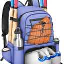 MATEIN Baseball Bat Bag for 4 Bats with Ball Pocket, Lightweight Youth Baseball Backpack with Shoe Compartment, Large Capacity Softball Equipment Bag with Fence Hook for TBall Gear, Helmet, Glove