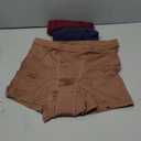 INNERSY Women's High Waisted Period Underwear Boy Shorts Panties for Postpartum Menstrual 3-Pack (Large, Dark Vintage)