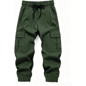 Toddler Boy Pants Joggers Sweatpants for Baby Boys Soft Casual Cargo Pants with Drawstring (Green)