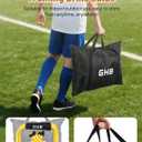 GHB Agility Hurdles 5/6 Pack Foldable Speed Agility Training Hurdles Adjustable Sturdy Hurdles Training Equipment Set with Carry Bag for Amateur, Athletes, Soccer, Basketball
