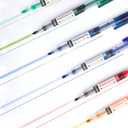 Grabie Dual Tip Notetaking Pens (3.5mm Chisel + 0.5mm Needle) Dual Tip Highlighter Markers for Journaling Colored Pens for Note Taking and Adult Coloring Books (Soft Serenity)