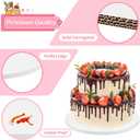 Cake Boards 14 Inch Round – 4 Pack 1/2 Inch Thick Cake Drums with Full Wrapped Edges, Corrugated Cake Base Board for Wedding, Party, Baking & Multi-Layer Cakes (White)