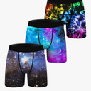 1 or 3 Pack Men's Novelty Boxer Briefs Funny Boxer Shorts Hilarious Gag Gifts Christmas Underwear for Men No Fly, Size 2XL