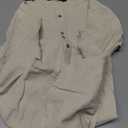 SKAVIJ Mens Handloom Cotton Kurta Long Sleeve Henley Shirt Crewneck Casual T-Shirts (Beige, L)