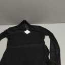 Caracilia Womens Mesh Dress Long Sleeve Mock Neck Bodycon Sheer Going Out Cocktail Night Club Midi Dresses 3 Piece Outfits (Large, Black)