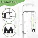 Adjustable Dog Grooming Arm with Clamps: 42" Height-Adjustable Pet Grooming Stand with Hammock and No-Sit Haunch Holders, Ideal for Home Grooming, Trimming, and Nail Clipping (Table Not Included)