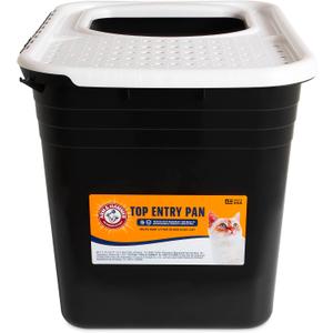 Arm & Hammer Premium Top Entry Litter Box with Filter to Clean Paws and Microban, Made in USA