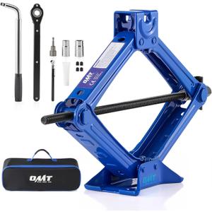 Orion Motor Tech 2 Ton Scissor Jack, 14 pc. Car Scissor Jack Kit for Sedan SUV MPV with Drill Socket Ratchet Wrench, 4409 lb. Portable Car Jack and Stand Kit for Tire Changing
