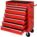BouPower Rolling Tool Chest, 7-Drawer Rolling Tool Box with Interlock System and Wheels for Garage, Warehouse, Workshop, Repair Shop