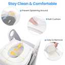 Primlect Potty Training Seat, 2-in-1 Toddler Toilet Seat with Step Stool, Ultra-Stable Potty Chair Attachment, Adjustable Seat and Step Ladder, Non-Slip Design, Splash Guard for Boys and Girls(Grey) (Gray)