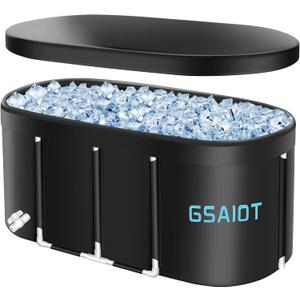 Ice Bath Tub for Athletes Recovery  XL 129 Gal Oval Cold Plunge Tub, Multi-Layer Ice Bath for Cold Therapy, Portable Durable for Home, Indoor, Outdoor Use (Cold Plunge Tub- Oval No Inflatable Ring)