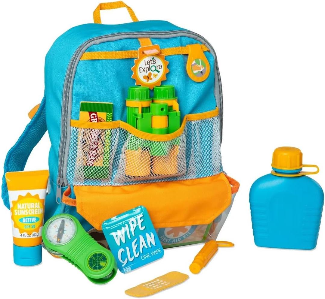 Melissa & Doug 40801 Animals Let's Explore Hiking PlaySet | Pretend Play | 3+ | Gift for Boy or Girl, 40.64 x 31.12 x 8.89 cm