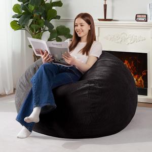 Homguava 4FT Bean Bag Chair for Adults,Teardrop Beanbag Chair with Handle