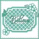 BENECREAT 4 Styles Net Lace Frame Cutting Dies, Grid Background Metal Cutting Dies for DIY Paper Craft Card Making Scrapbooking Decor