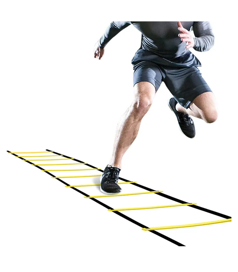 GHB Pro Agility Ladder Agility Training Ladder Speed 12 Rung 20ft with Carrying Bag, Yellow