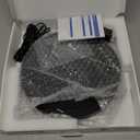 Digital Wall Clock with Large LED Display, Date, Temperature, Auto-Brightness | Small [PLUG-IN] Clock | Modern Electric Wall Clock for Bedroom, Classroom, Living Room, Home, Office, Farmhouse - Blue