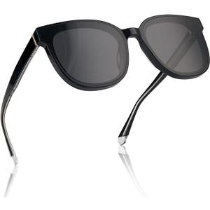 Modern Aesthetics Sunglasses Womens Polarized, Large Square Acetate, UV400 Protection Shades