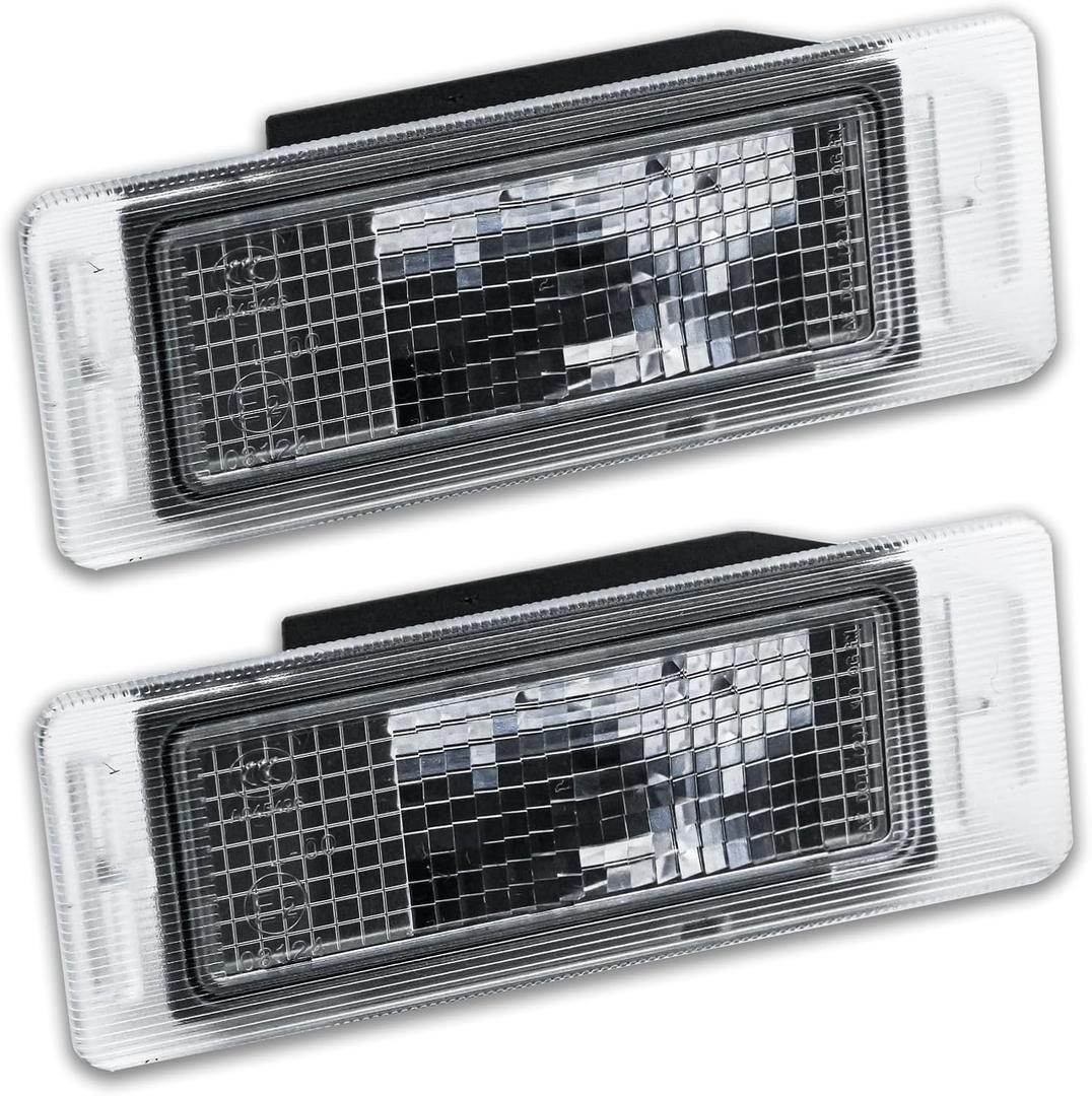 2 Pack 13502178 License Plate Light Housing Excluding Light Bulbs Compatible with 2013-2022 Chevy Trax/Traverse, 2017-2019 GMC Acadia, Cadillac CTS/ELR/XTS/SRX | Replaces GM2870100, 13502179, 22854057