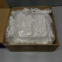 Chunful 8 Pack 3 Tier Cupcake Stand Bulk Square Tiered Dessert Stand Holder Wave Edge Thick Plastic Serving Tray Dessert Table Display Set Tea Cake Holder for Wedding Birthday Party (White)