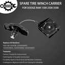 Spare Tire Hoist Spare Tire Winch Carrier | for 2002-2005 Dodge Ram 1500, 2003-2012 Dodge Ram 2500 3500 | Replaces# 924-538, 52020568AD