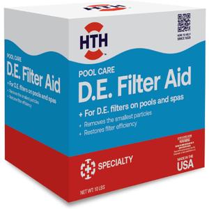 HTH 67121 Swimming Pool Care D.E. Filter Aid, Improve Filtration Efficiency and Water Clarity, 10lb