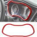 Voodonala for Challenger Dash Trim Dashboard Decoration Red Accessories for Dodge Challenger 2015 up (Red)