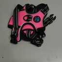 PHOEPET Reflective Dog Harness Large Breed Adjustable No Pull Vest with Handle 2 Metal Rings 3 Buckles [Easy to Put on & Take Off](L, Pink)