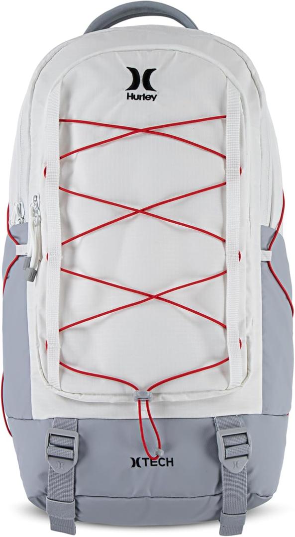 Hurley Men's Commuter Travel Backpack, White, One Size