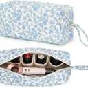 Travel Hair Tool Bag Compatible with Dyson Airwrap and Shark Flex Style Carrying Case, Floral Portable Hair Dryer Bag Organizer