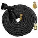 150FT Black Expandable Garden Hose Pipe Flexible Garden Lawn Hose with 7 Dial Spray Nozzle