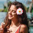 Hawaiian Flower Hair Clips, 10 Pcs Colorful Hibiscus Orchid Floral Hairpin, Summer Tropical Flower Barrettes, Hawaiian Hair Accessories for Hawaii Vacation Beach Pool Party Photo Props