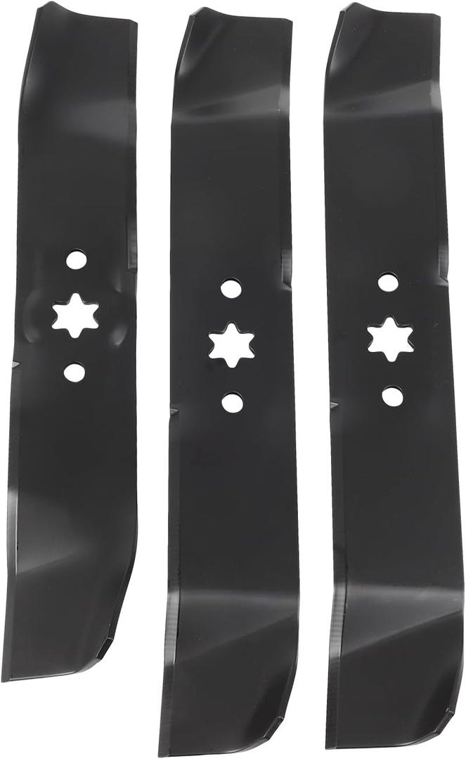 Lawn Mower Blades Replacement Part Number Cub Cadet MTD Troy Bilt Toro 742-04125 742-0611 742-0611A 742-0644 742-0644-0637 942-04125 Compatible with LT1045 LT1046 LX460 LX465 LX466 LX468, 3 Pack