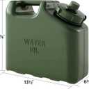 Scepter 2.5 Gallon True Military BPA Free Water Container, Food Grade Water Jug for Camping and Emergency Storage, Green