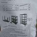 GarveeHome 5-Tier Storage Shelves, Heavy Duty Metal Shelving Unit, Adjustable Garage Storage Shelving Utility Rack for Warehouse Pantry Kitchen Basement Laundry, Black, 48 in L x 18" W x 73" H, Black 