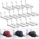 Yaocom 10 Pcs Wire Hat Rack Display for Slatwall, Grid, Pegboard, Metal Multifunctional Retail Shelves Organizer for Home Shop Store Boutique, Black