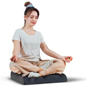 Klbs Extra Large Seat Cushion Stylish Plush Velvet Cover XL Memory Foam for Office Chair, Floor Pillow Back Pain Coccyx Bruise Relief Carry Handle